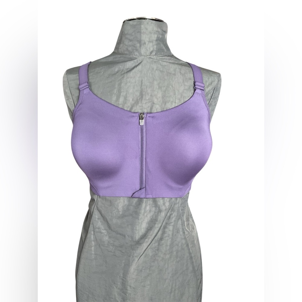 All in Motion Purple Women's Zipper Front Sports Racerback Bra, 38C